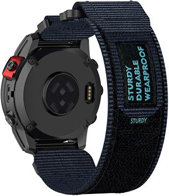 4wrist - Velcro řemínek pro Garmin 26 mm - Blue