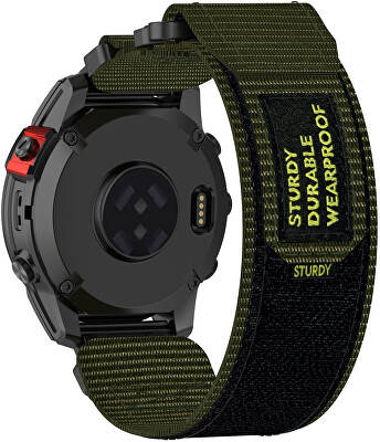 4wrist - Velcro řemínek pro Garmin 26 mm - Green
