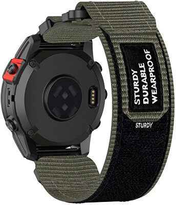 4wrist - Velcro řemínek pro Garmin 26 mm - Grey