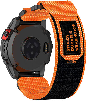 4wrist - Velcro řemínek pro Garmin 26 mm - Orange