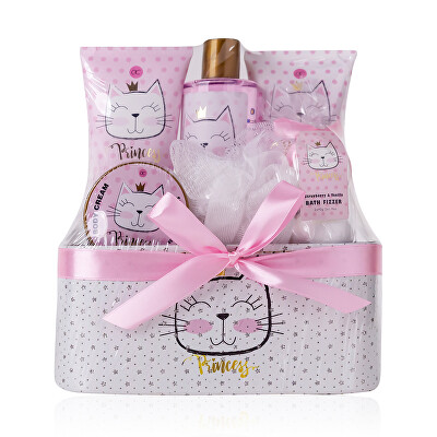 Accentra - Dárková sada v třpytivém košíku Princess Kitty