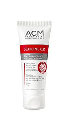 ACM - Keratoregulační krém na problematickou pleť a obsahem AHA kyselin Sébionex K (Keratoregulating Cream) 40 ml