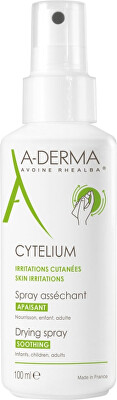 A-DERMA - Zklidňující a vysušující sprej pro podrážděnou a vlhkou pokožku Cytelium (Soothing Drying Spray) 100 ml