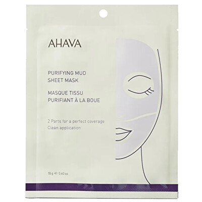 AHAVA - Čisticí bahenní plátýnková maska (Purifying Mud Sheet Mask) 18 g