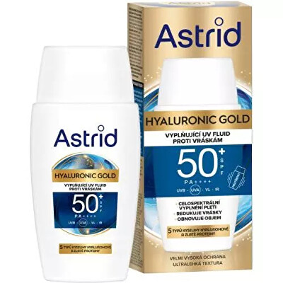 Astrid - Vyplňující denní pleťový fluid SPF 50 Hyaluronic Gold (Fluid) 50 ml