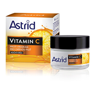 Astrid - Noční krém proti vráskám pro zářivou pleť Vitamin C 50 ml