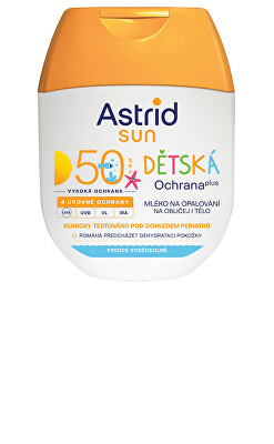 Astrid - Dětské mléko na obličej a tělo na opalování SPF 50 Sun 60 ml