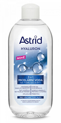 Astrid - Micelární voda na tvář, oči a rty 3v1 Hyaluron 400 ml