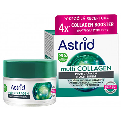 Astrid - Noční krém proti vráskám a pro obnovení pružnosti Multi Collagen (Cream) 50 ml