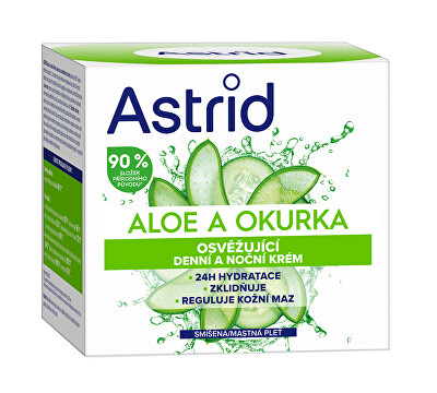 Astrid - Osvěžující denní a noční krém Aloe a okurka 50 ml