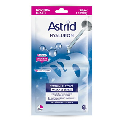 Astrid - Textilní pleťová maska se sérem pro všechny typy pleti Hyaluron 1 ks