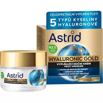 Astrid - Vyplňující noční krém proti vráskám se zlatými proteiny Hyaluronic Gold (Cream) 50 ml