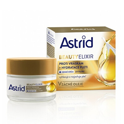 Astrid - Hydratační denní krém proti vráskám s UV filtry Beauty Elixir 50 ml