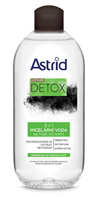 Astrid - Micelární voda 3v1 pro normální až mastnou pleť  Citylife Detox 400 ml