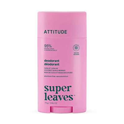 Attitude - Deodorant Super Leaves Nucă de cocos & fructe de pădure 75 g
