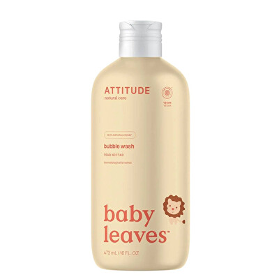 Attitude - Dětská pěna do koupele s vůní hruškové šťávy Baby Leaves (Bubble Wash) 473 ml