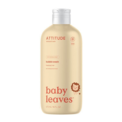 Attitude - Dětská pěna do koupele s vůní hruškové šťávy Baby Leaves (Bubble Wash) 473 ml