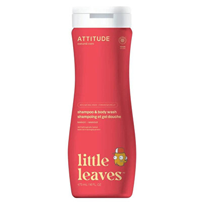 Attitude - Dětské tělové mýdlo a šampon Little Leaves Mango 473 ml