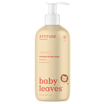 Attitude - Dětské tělové mýdlo a šampon s vůní hruškové šťávy Baby Leaves (Shampoo & Body Wash) 473 ml