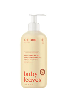 Attitude - Dětské tělové mýdlo a šampon s vůní hruškové šťávy Baby Leaves (Shampoo & Body Wash) 473 ml