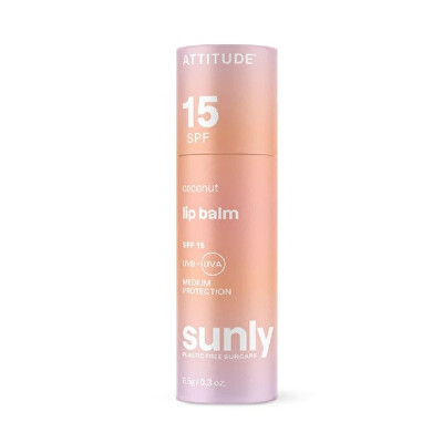 Attitude - Minerální ochranný balzám na rty s vůní kokosu SPF 15 (Lip Balm) 8,5 g
