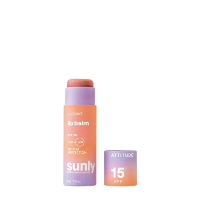 Attitude - Minerální ochranný balzám na rty s vůní kokosu SPF 15 (Lip Balm) 8,5 g