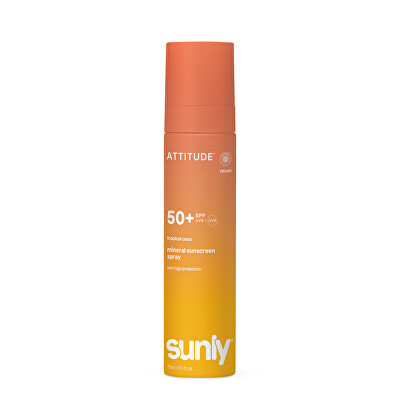 Attitude - Minerálny opaľovací krém v spreji SPF 50 Sunly Spray 75 ml