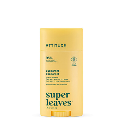 Attitude - Prírodný dezodorant Super leaves Earl Grey & Uhorka 75 g