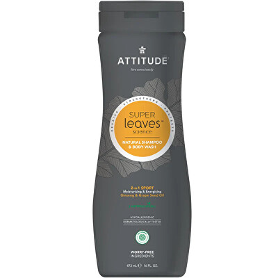 Attitude - Přírodní pánský šampon a tělové mýdlo 2v1 Super Leaves (Shampoo & Body Wash) 473 ml