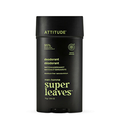 Attitude - Přírodní pánský deodorant Super Leaves Matcha & Bergamot (Deodorant) 75 g