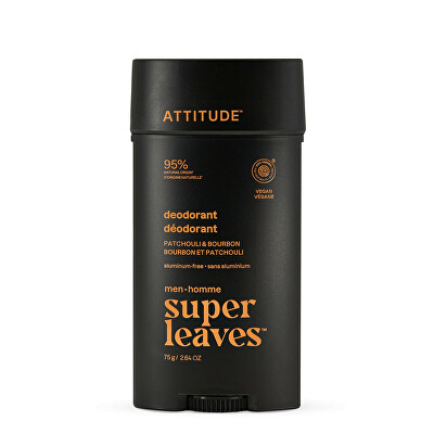 Attitude - Přírodní pánský deodorant Super Leaves Patchouli & Bourbon (Deodorant) 75 g