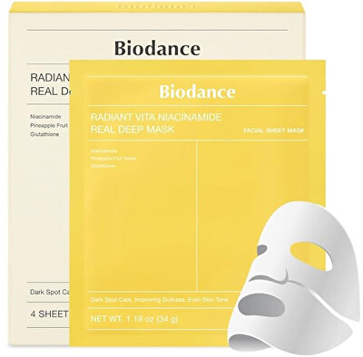 Biodance - Pleťová maska Radiant Vita Niacinamide (Real Deep Mask) 4 ks