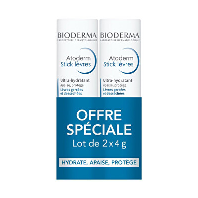 Bioderma - Sada péče na suché a popraskané rty Atoderm 2 x 4 g