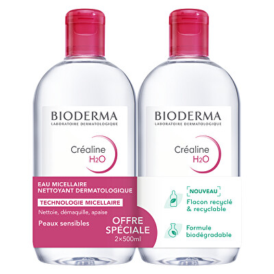 Bioderma - Súprava čistiacich micelárnych vôd Créaline H2O Cleansing Micellar Water Set 2 x 500 ml