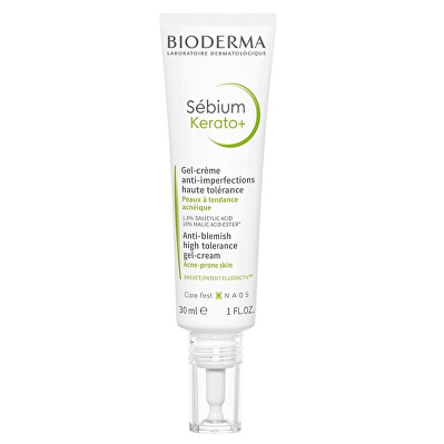Bioderma - Gelový krém proti nedokonalostem pleti Sébium Kerato+ (Anti-Blemish High Tolerance Gel-Cream) 30 ml
