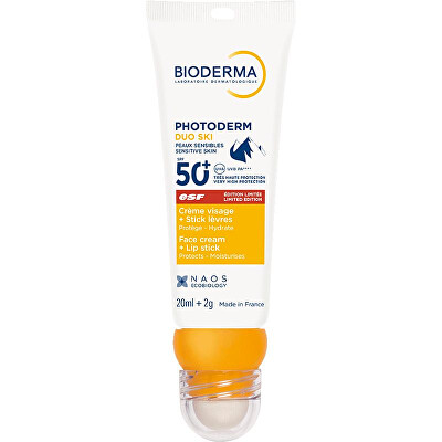 Bioderma - Napvédő krém és ajakbalzsam SPF 50+ Duo Ski 20 ml + 2 g