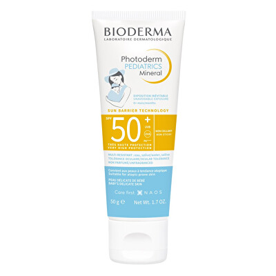 Bioderma - Fényvédő krém Photoderm Pediatrics Mineral SPF 50+ 50 g