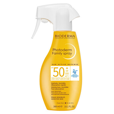 Bioderma - Sprej na opalování pro citlivou pokožku SPF 50+ Photoderm (Family Spray) 300 ml