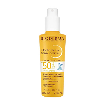 Bioderma - Sprej na opalování pro citlivou pokožku SPF 50+ Photoderm (Invisible Spray) 200 ml