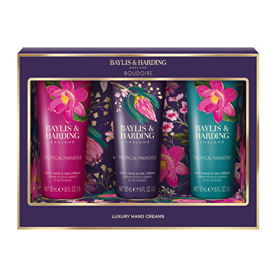 Baylis & Harding - Dárková sada krémů na ruce Boudoire Tropical Paradise 3 ks