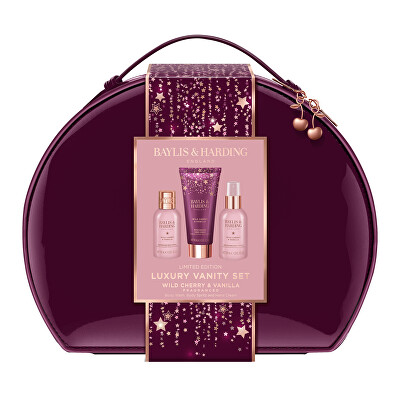 Baylis & Harding - Dárková sada v kosmetické kabelce Wild Cherry & Vanilla 3 ks