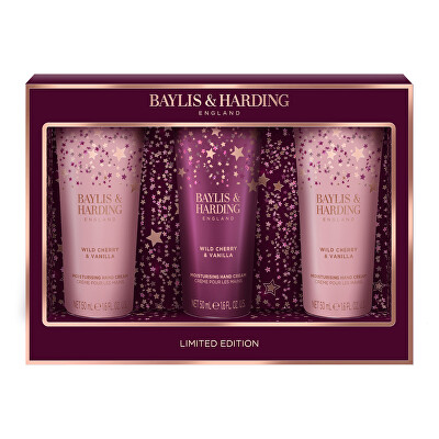 Baylis & Harding - Darčeková sada krémov na ruky Wild Cherry & Vanilla 3 ks