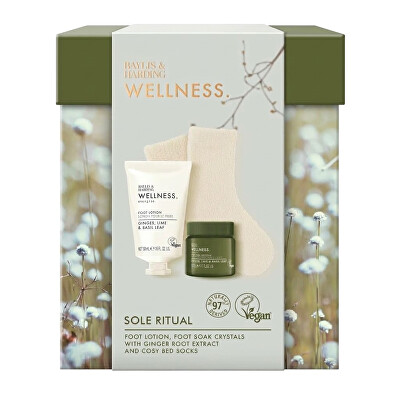 Baylis & Harding - Dárková sada péče o nohy Wellness Ginger, Lime & Basil 3 ks