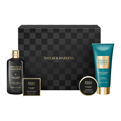 Baylis & Harding - Dárková sada péče o tělo Black Pepper & Ginseng 4 ks