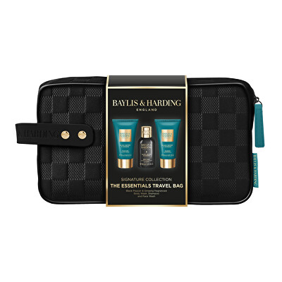 Baylis & Harding - Dárková sada péče o tělo v taštičce Black Pepper & Ginseng 3 ks