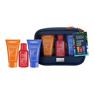 Baylis & Harding - Dárková sada péče o tělo v taštičce Citrus, Lime & Mint 3 ks