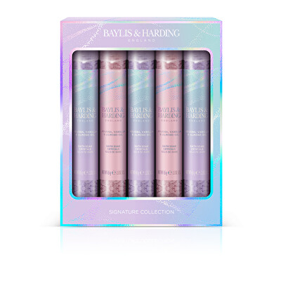 Baylis & Harding - Dárková sada solí do koupele Jojoba, Vanilka & Mandlový olej 5 × 65 g