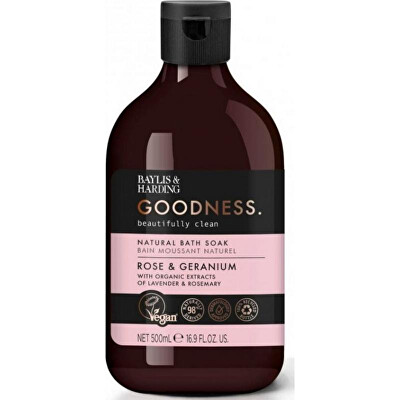 Baylis & Harding - Pěna do koupele Růže a muškát Goodness Natural Bath Soak 500 ml