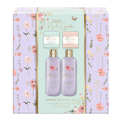 Baylis & Harding - Dárková sada Levandule & Šípkový čaj Set 4 ks