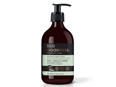 Baylis & Harding - Tekuté mýdlo na ruce Oud, Cedr & Ambra Goodness Natural Hand Wash 500 ml